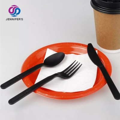 Biodegradable dinnerware eco friendly Disposable paper degradable knife fork and spoon